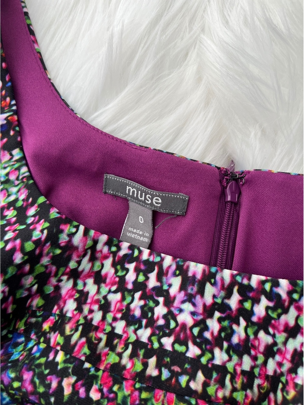 Muse Womens Size 0 Multicolor Abstract Geometric Print Sleeveless Sheath Dress - Picture 6 of 7